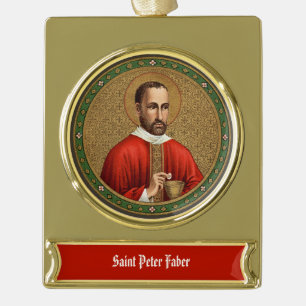 H. Petrus Faber (BK 051) Verguld Banner Ornament