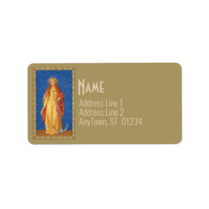 H. Philomena met anker (SNV 051) Etiket