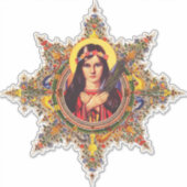 H. Philomena Premium Lichtgevende Maagd Kunstwerk Sticker (Voorkant)