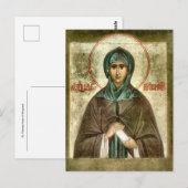 H. Prinses Anna van Novgorod Orthodoxe Icoon Briefkaart (Voorkant / Achterkant)