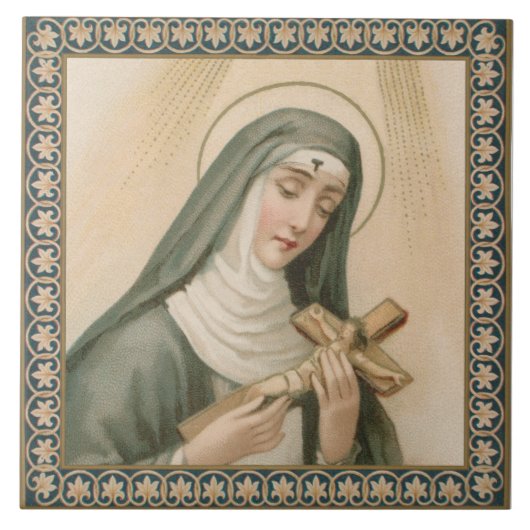 H. Rita van Cascia (M 015) Tegeltje (Voorkant)