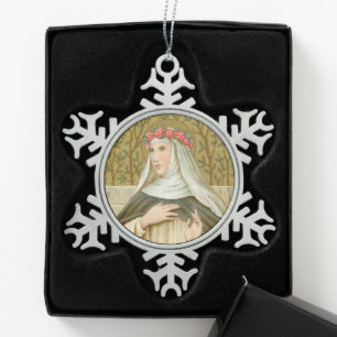 H. Rosa van Lima (BK 020) Tin Sneeuwvlok Ornament
