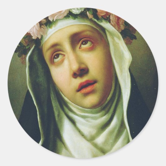 H. Rosa van Lima De Engel van Peru Schone Kunst Ronde Sticker (Voorkant)