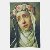 H. Rosa van Lima De Engel van Peru Schone Kunst Theedoek (Verticaal)