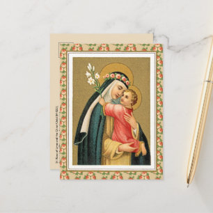 H. Rosa van Lima en het Christuskind (M 023) Briefkaart