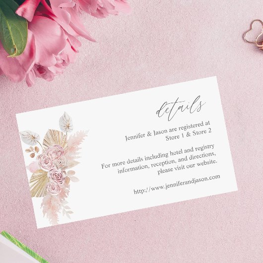 H Roze Boho Floral SM Enclosure Kaart 2