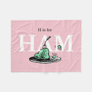 "H staat voor HAM"   Alfabetontwerp Fleece Deken