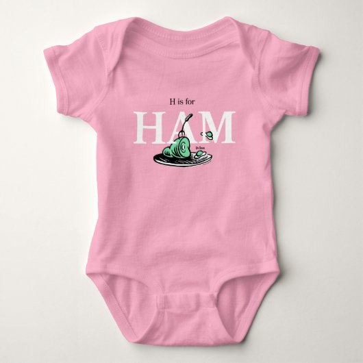 "H staat voor HAM" | Alfabetontwerp Romper (Voorkant)