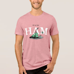 "H staat voor HAM" Alfabetontwerp Tri-Blend Shirt
