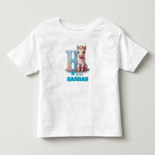 H staat voor Hannah – Maatwerk Peuter T-shirt