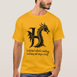 H staat voor hart – gepersonaliseerd H-alfabet T-shirt