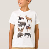 H staat voor Hoofstock Illustration Divers Hoofed  T-shirt (Voorkant)