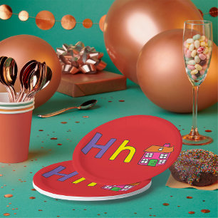 H staat voor House Paper Borden Papieren Bordje