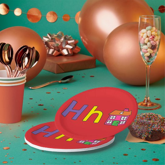 H staat voor House Paper Borden Papieren Bordje