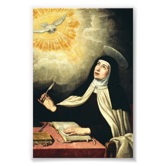 H.Teresa van Avila Mystica van Vuur Kunst Foto Afdruk (Voorkant)