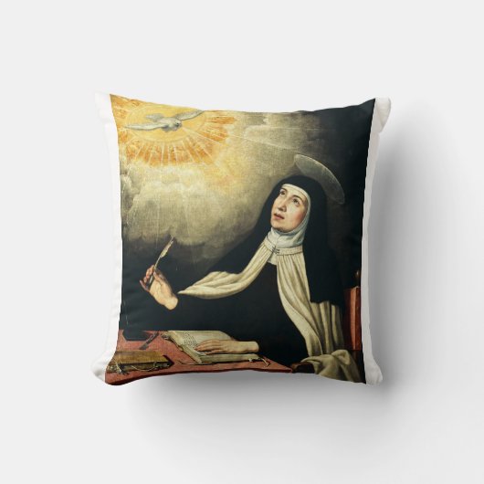 H.Teresa van Avila Mystica van Vuur Kunst Kussen (Voorkant)