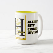 H | The Ghost in the Machine – Alfa Sity Mug Tweekleurige Koffiemok (Voorkant rechts)