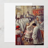 H. Therese strooit rozen Corpus Domini Fine Art Feestdagenkaart (Voorkant / Achterkant)