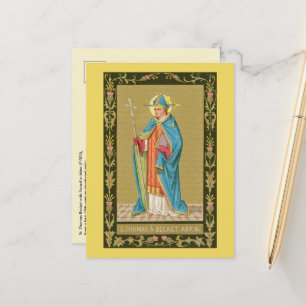 H. Thomas Becket met Zwaard in Mijter (P 005) Briefkaart