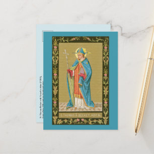 H. Thomas Becket met Zwaard in Mijter (P 005) Briefkaart