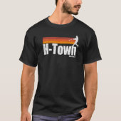 H Town Houston City Texas Baseball  Stripes T-shirt (Voorkant)