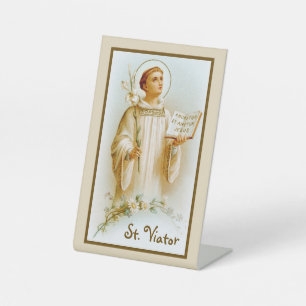 H. Viator van Lyon de catecheet (BF 02) Reclamebord Met Voetstuk