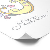 H voor Hazel monogram letter art name betekenend Poster (Hoek)