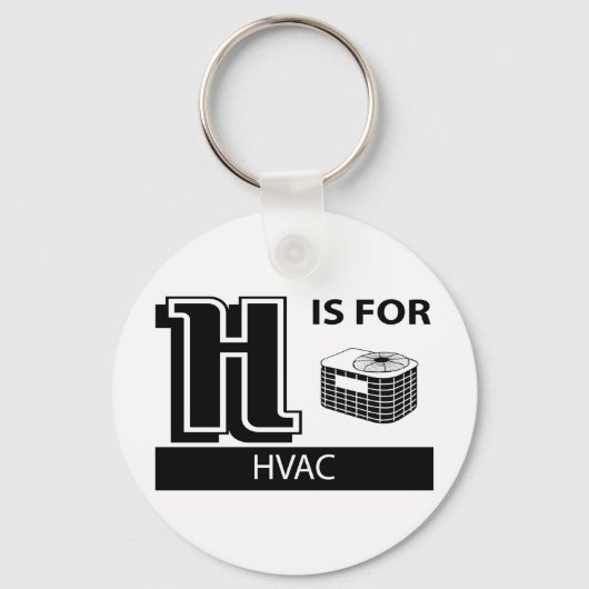 H voor HVAC Sleutelhanger (Voorkant)
