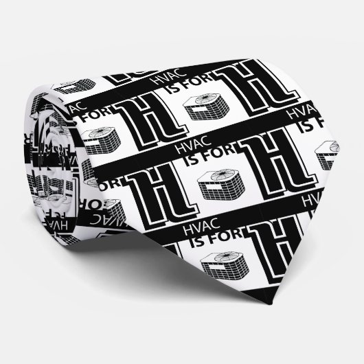 H voor HVAC Stropdas (Opgerold)