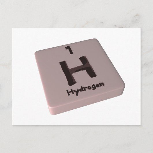 H Waterstof Briefkaart (Voorkant)