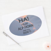 Ha Alphorn Oval Sticker (Envelop)