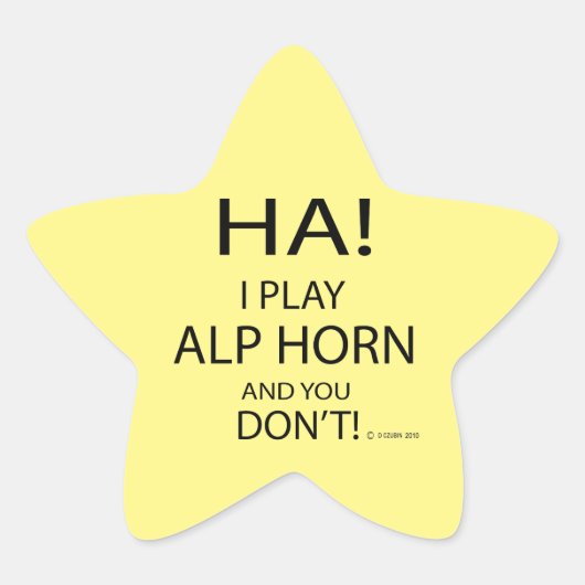 Ha Alphorn Star Sticker (Voorkant)