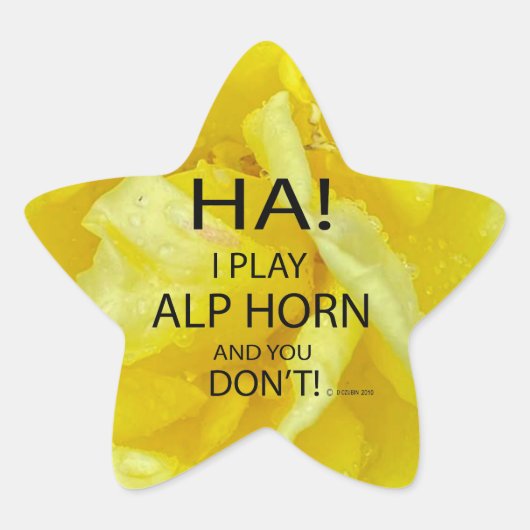 Ha Alphorn Star Sticker (Voorkant)
