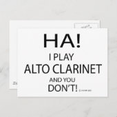 Ha Alto Clarinet Briefkaart (Voorkant / Achterkant)