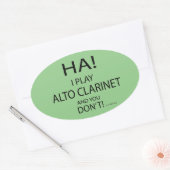 Ha Alto Clarinet Oval Sticker (Envelop)