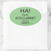 Ha Alto Clarinet Oval Sticker (Tas)
