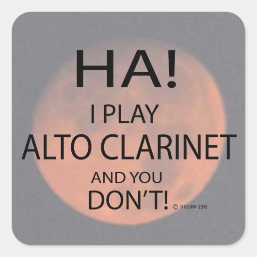 Ha Alto Clarinet Square Sticker (Voorkant)