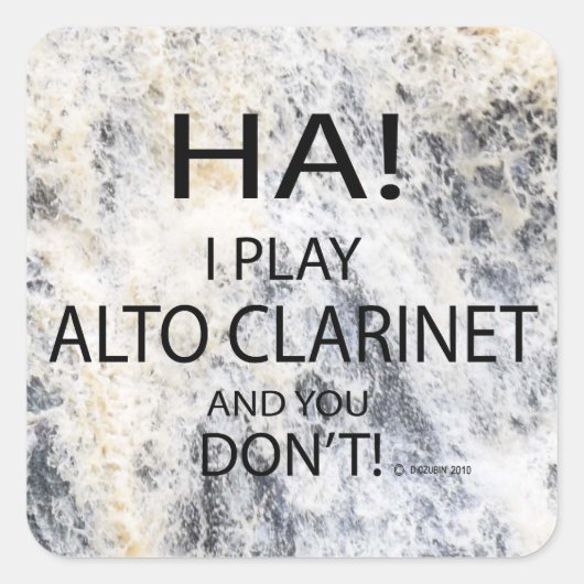 Ha Alto Clarinet Square Sticker (Voorkant)