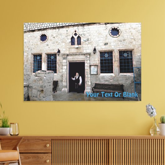 Ha-Ari Ashkenazi Shul - Tzfat Canvas Afdruk (Insitu (Woonkamer))