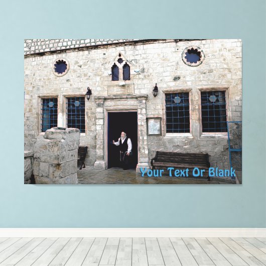 Ha-Ari Ashkenazi Shul - Tzfat Canvas Afdruk (Insitu (Houten vloer))