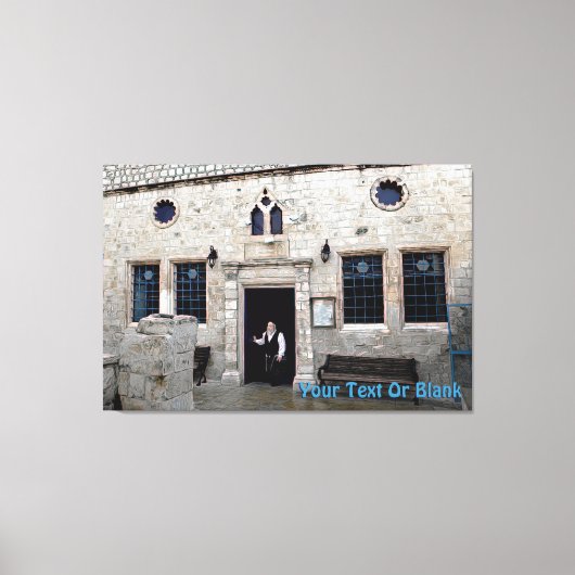 Ha-Ari Ashkenazi Shul - Tzfat Canvas Afdruk (Voorkant)