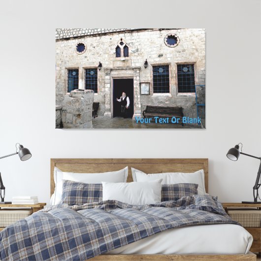 Ha-Ari Ashkenazi Shul - Tzfat Canvas Afdruk (Insitu (Slaapkamer))