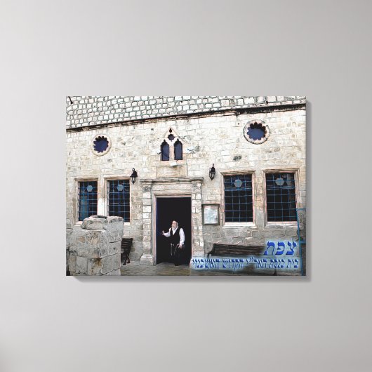Ha-Ari Ashkenazi Shul - Tzfat Canvas Afdruk (Voorkant)