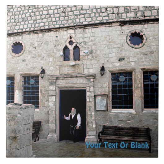Ha-Ari Ashkenazi Shul - Tzfat Tegeltje (Voorkant)