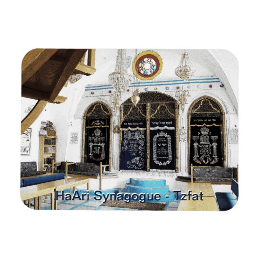 Ha-Ari Sephardi Shul - Tzfat Magneet (Horizontaal)