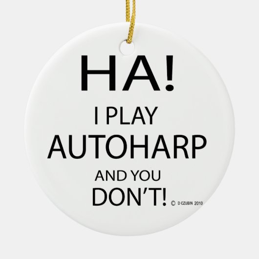 Ha Autoharp Keramisch Ornament (Voorkant)