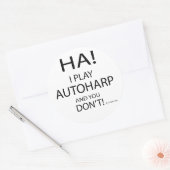 Ha Autoharp Ronde Sticker (Envelop)