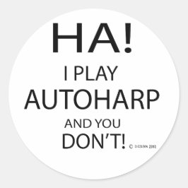 Ha Autoharp Ronde Sticker
