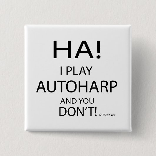 Ha Autoharp Vierkante Button 5,1 Cm (Voorkant)