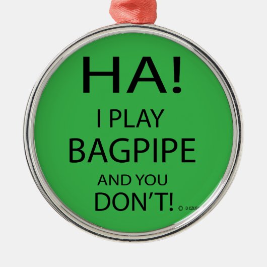 Ha Bagpipe Metalen Ornament (Voorkant)